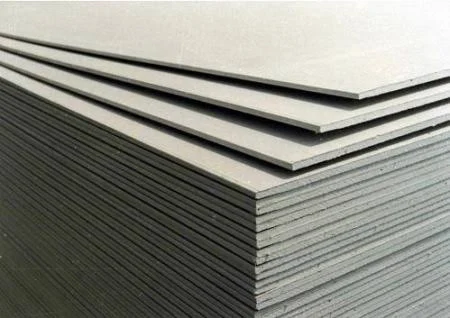 BEAM gypsum plasterboards stacked together